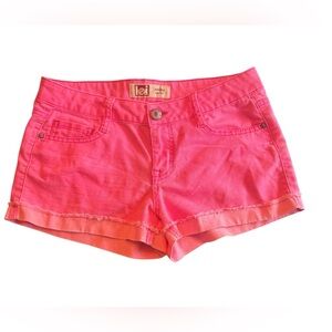 LEI Women's Bright Pink Jean Shorts